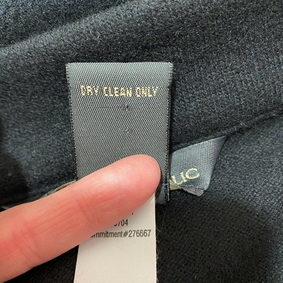 Banana Republic Jacket XL Black Wool Blend Lightweight Full Zip Stretch - Picture 10 of 10